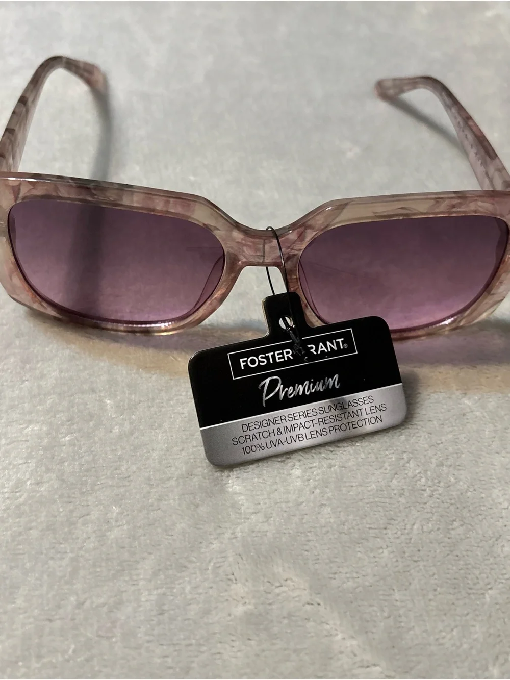Foster Grant Marble Square Fashion Sunglasses 10269827.FWM, Women’s, P08 Premium